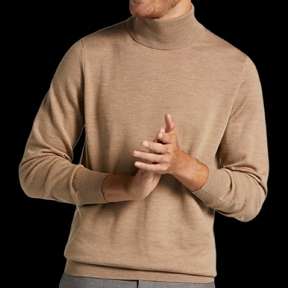 Calvin Klein Men's The Extra Fine Merino Turtleneck Sweater 100% merino wool - Picture 9 of 10